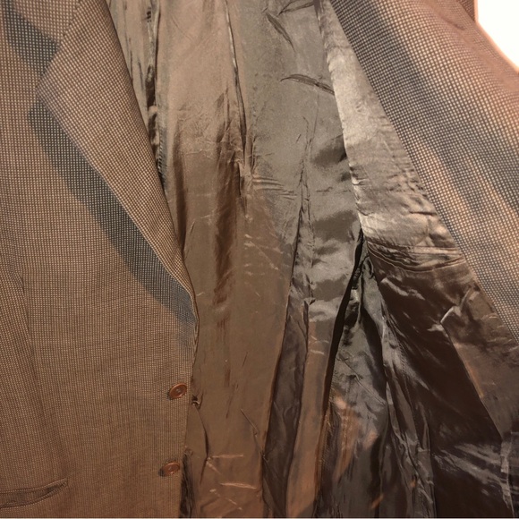 Emporio Armani Made In Italy Mens Blazer Coat Dress Jacket Size Xl Tan - Picture 7 of 9